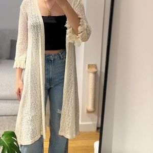 long lacey cardigan